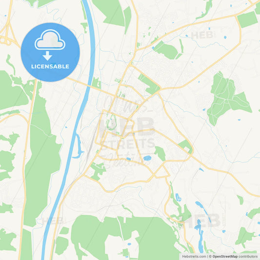 Dmitrov, Russia Vector Map - Classic Colors