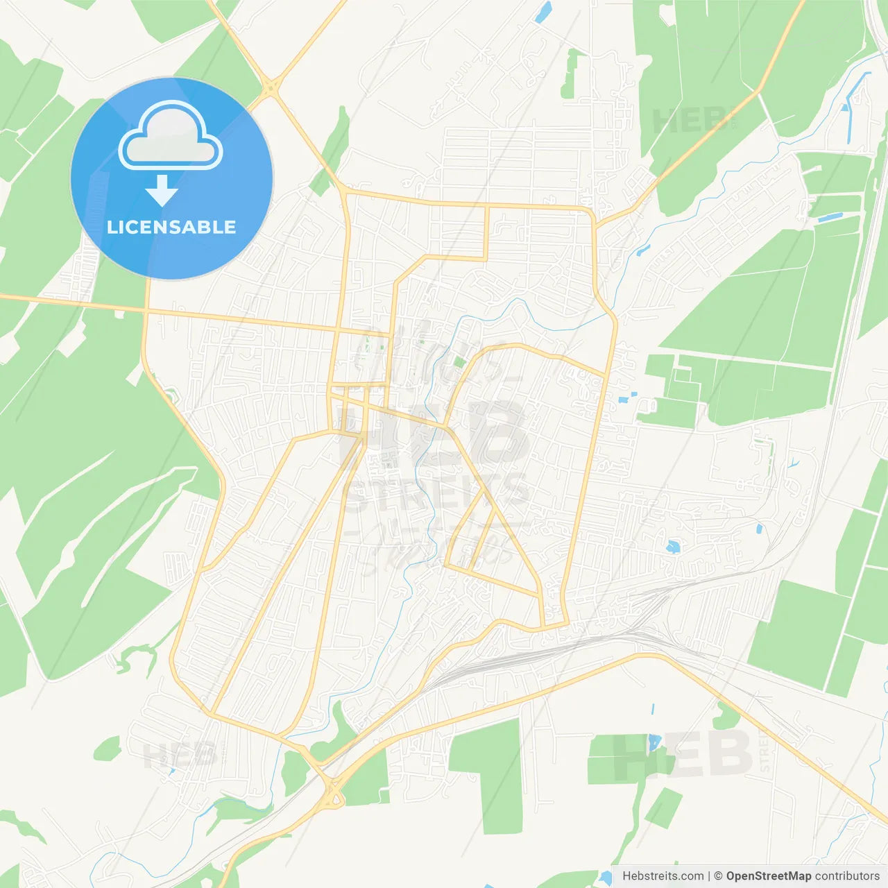 Krymsk, Russia Vector Map - Classic Colors