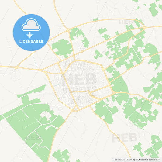 Manacor, Spain Vector Map - Classic Colors