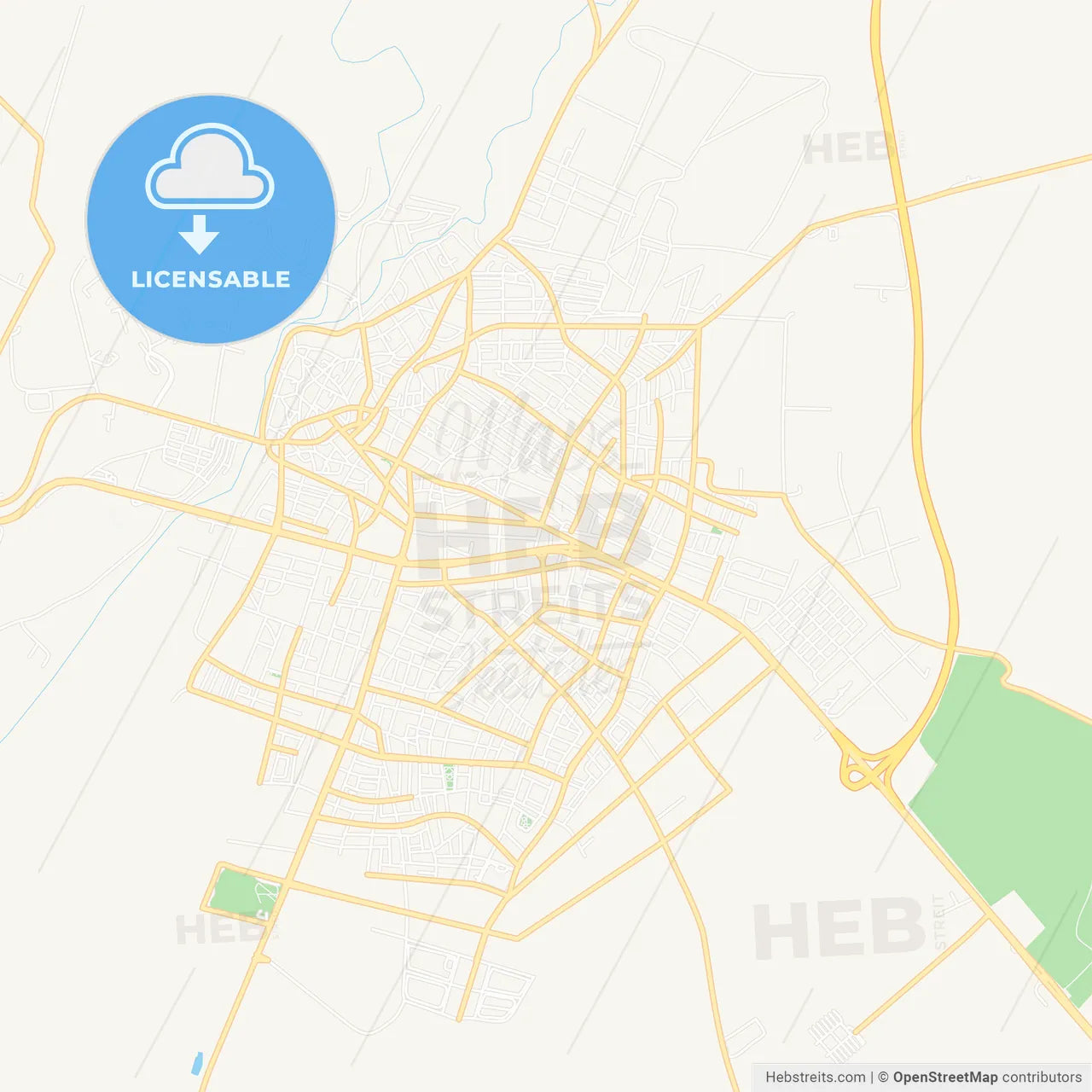 Luleburgaz, Turkey Vector Map - Classic Colors