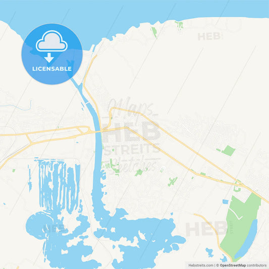 Mingachevir, Azerbaijan Vector Map - Classic Colors