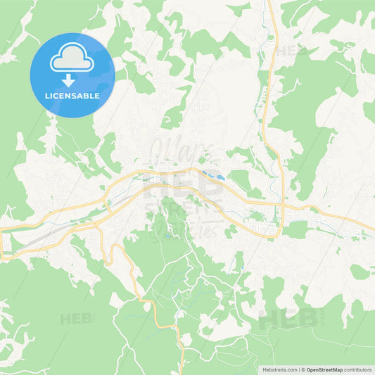 Tuzla, Bosnia and Herzegovina Vector Map - Classic Colors