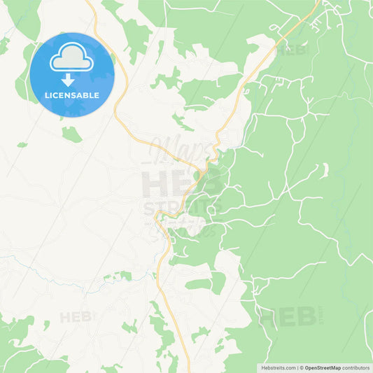 Tesanj, Bosnia and Herzegovina Vector Map - Classic Colors