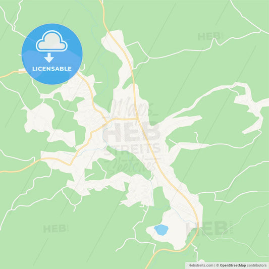 Srebrenik, Bosnia and Herzegovina Vector Map - Classic Colors