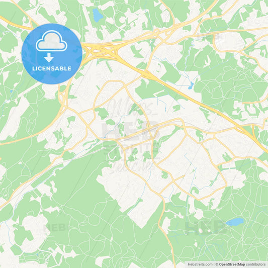 Espoo, Finland Vector Map - Classic Colors