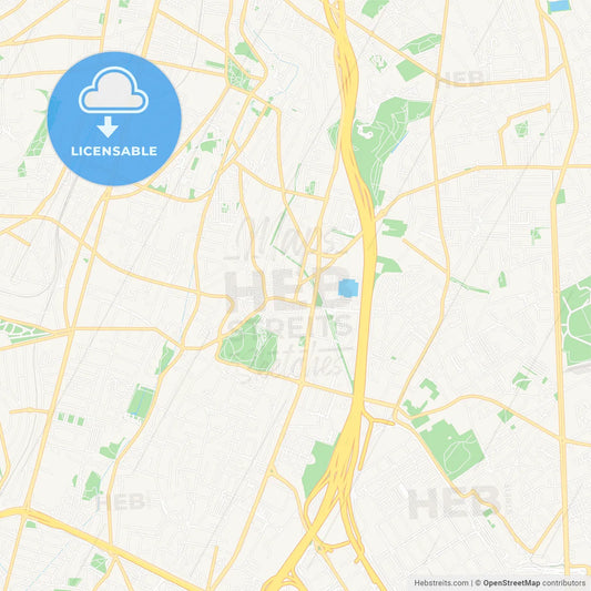 L Hay-les-Roses, France Vector Map - Classic Colors