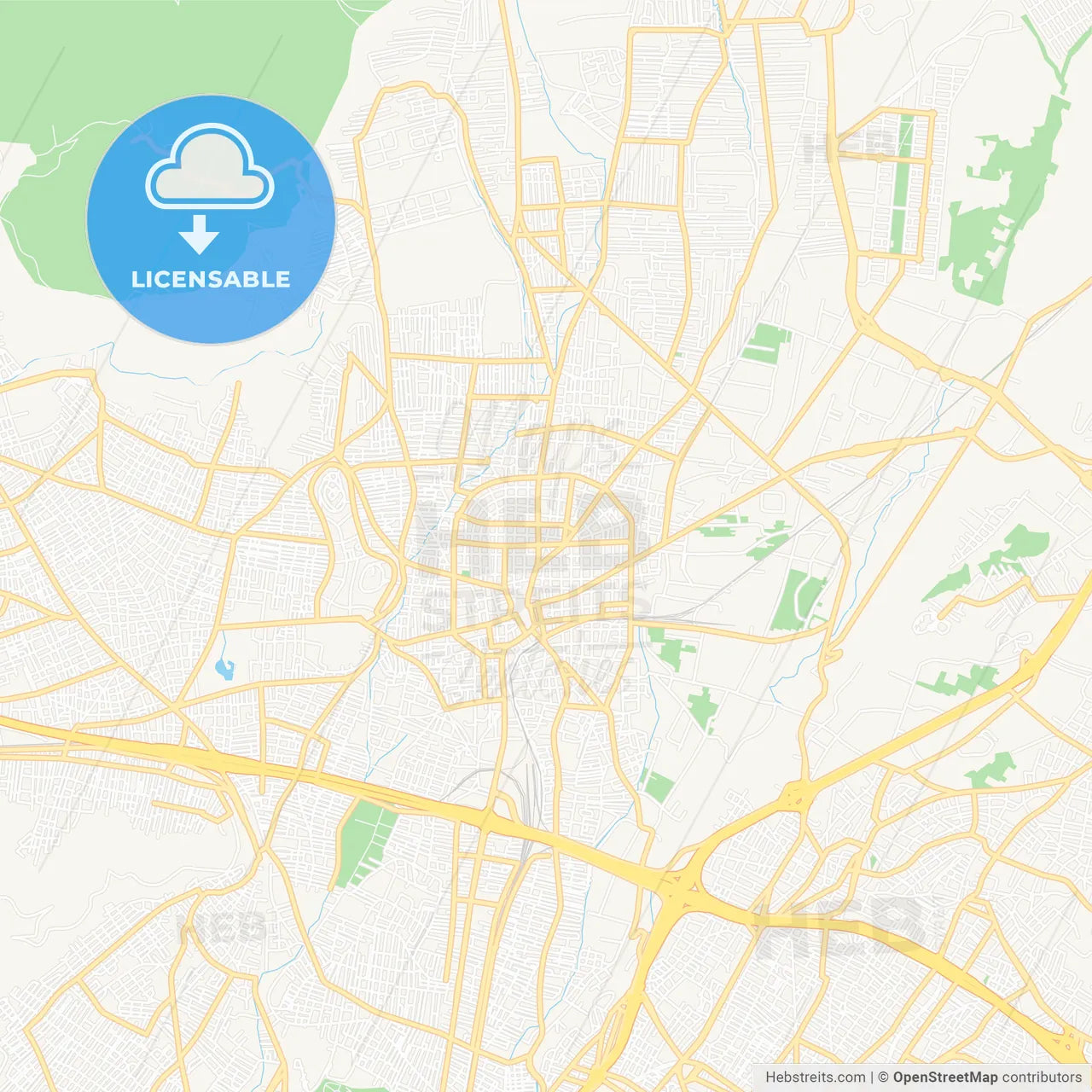 Acharnes, Greece Vector Map - Classic Colors