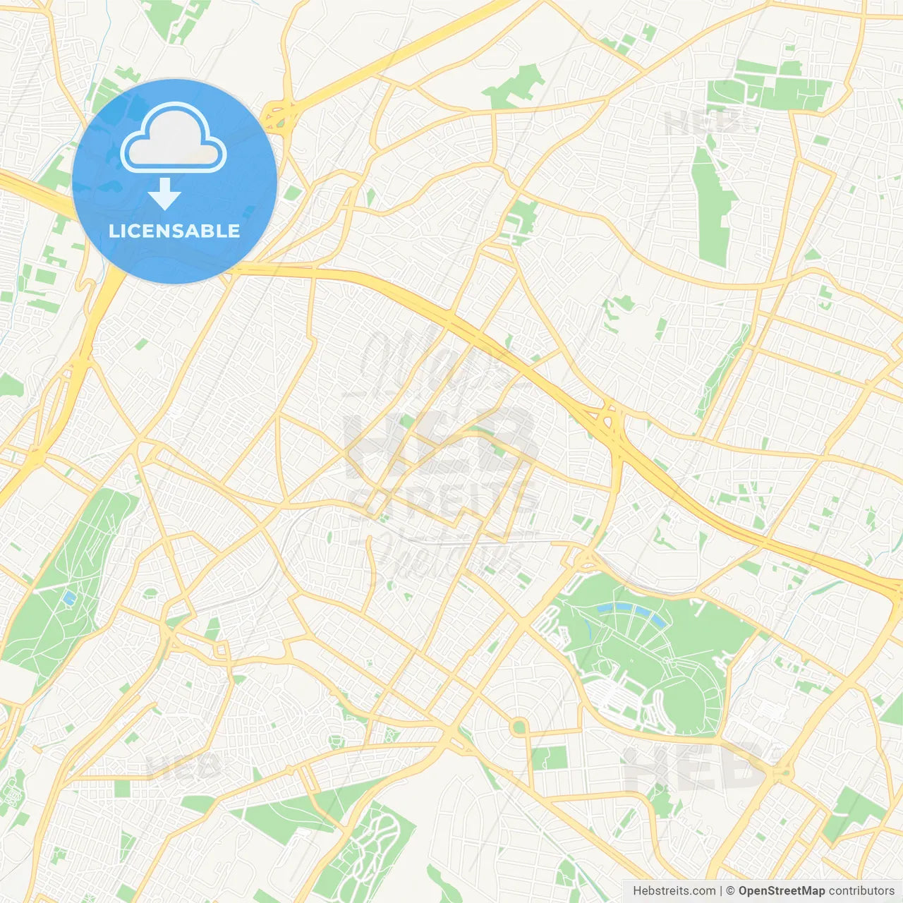 Irakleio, Greece Vector Map - Classic Colors