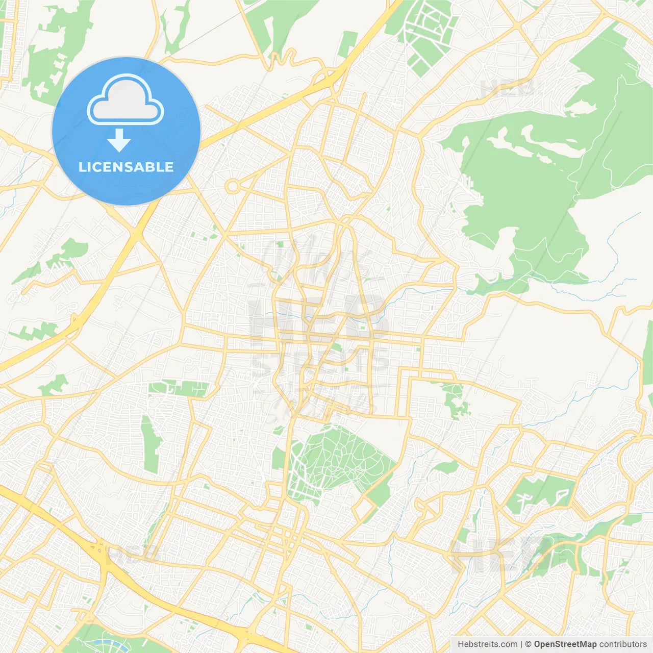 Kifissia, Greece Vector Map - Classic Colors