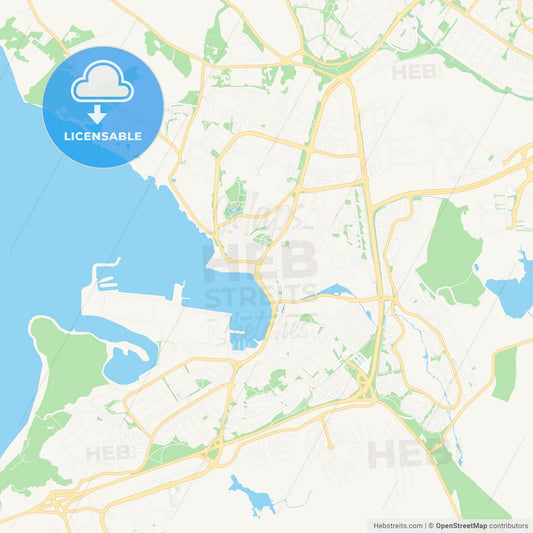 HafnarfjorTHur, Iceland Vector Map - Classic Colors