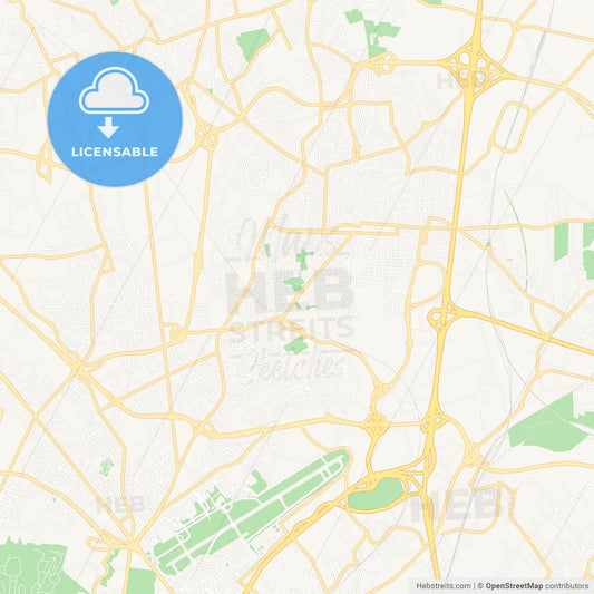 Casoria, Italy Vector Map - Classic Colors