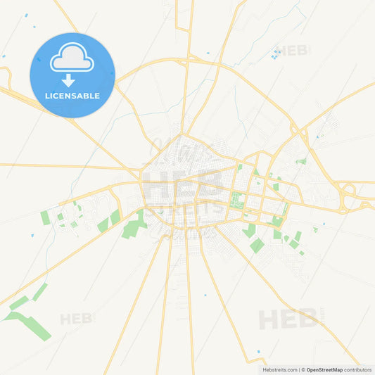 Cerignola, Italy Vector Map - Classic Colors