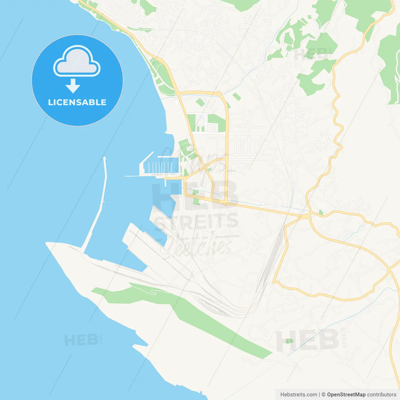 Bar, Montenegro Vector Map - Classic Colors