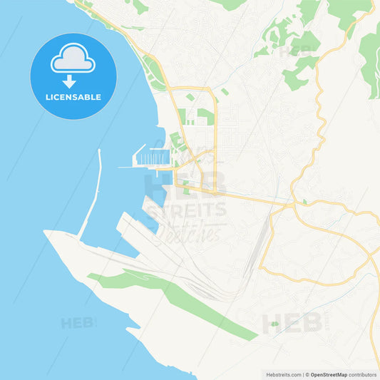 Bar, Montenegro Vector Map - Classic Colors