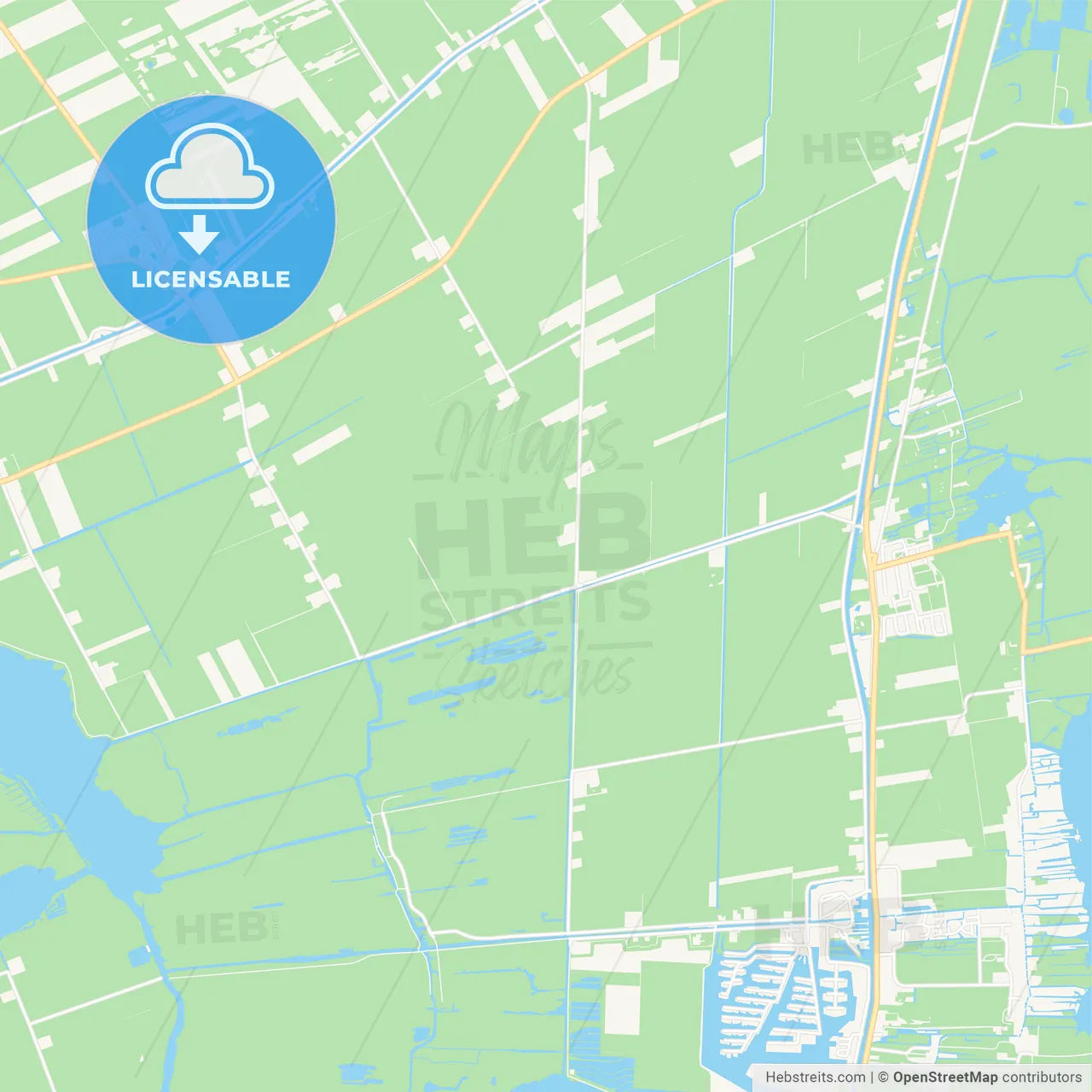 Steenwijkerland, Netherlands Vector Map - Classic Colors