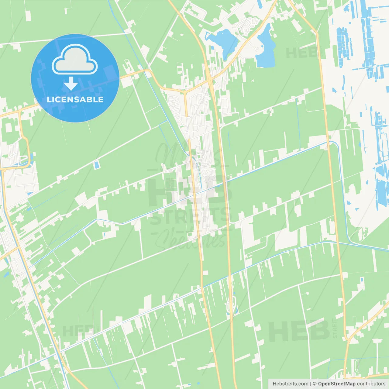 Twenterand, Netherlands Vector Map - Classic Colors