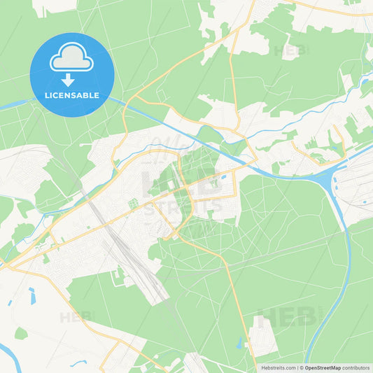 Kedzierzyn-Kozle, Poland Vector Map - Classic Colors