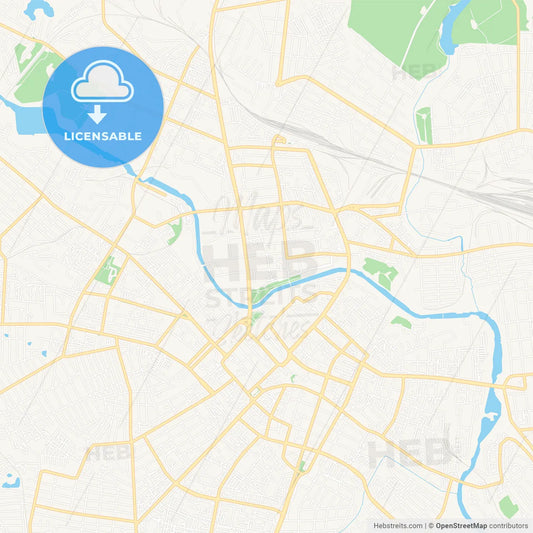 Ivanovo, Russia Vector Map - Classic Colors