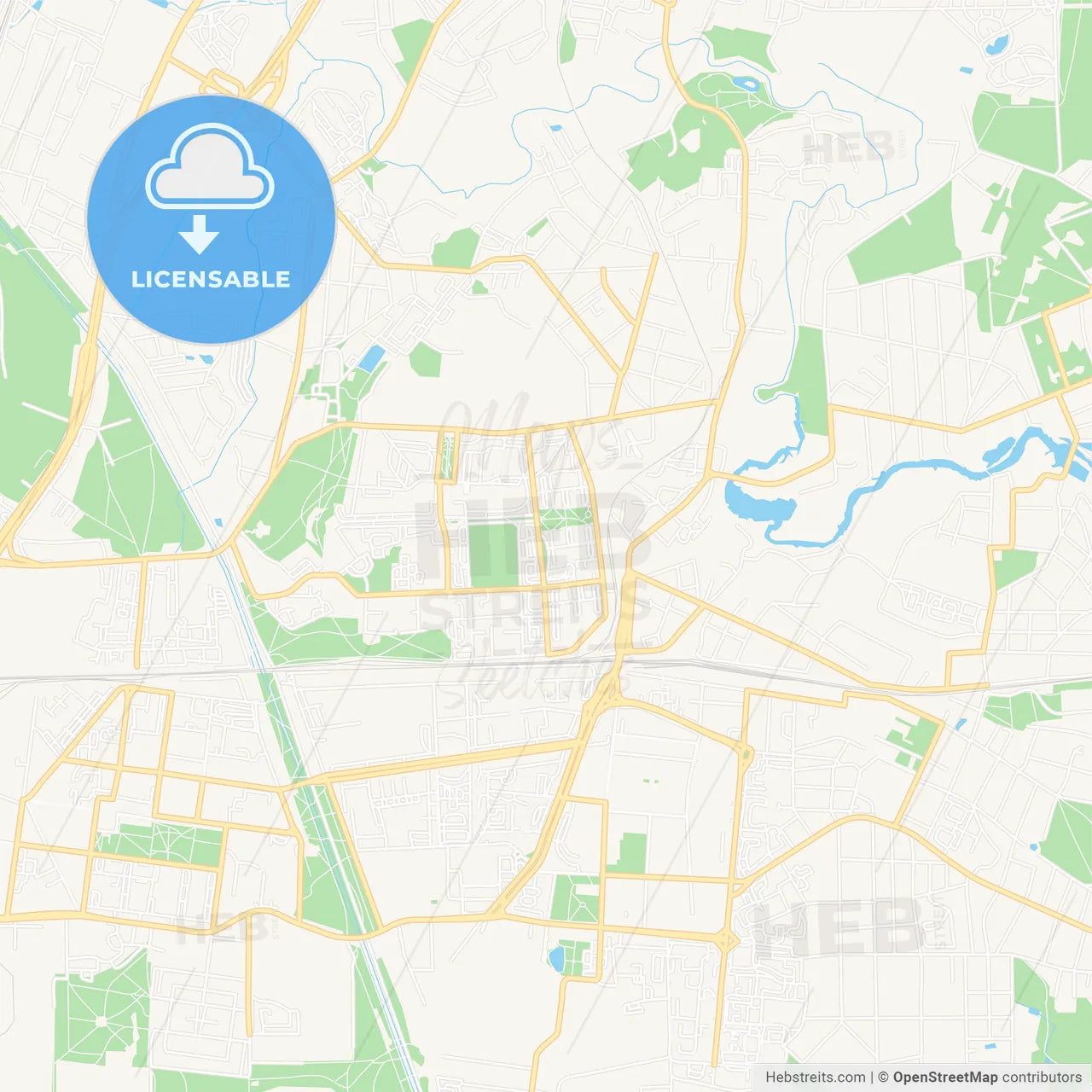 Korolyov, Russia Vector Map - Classic Colors