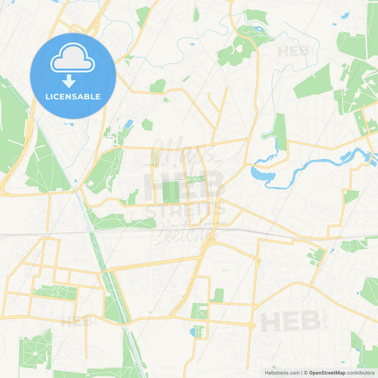 Korolyov, Russia Vector Map - Classic Colors