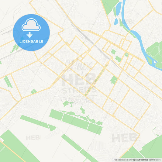 Armavir, Russia Vector Map - Classic Colors