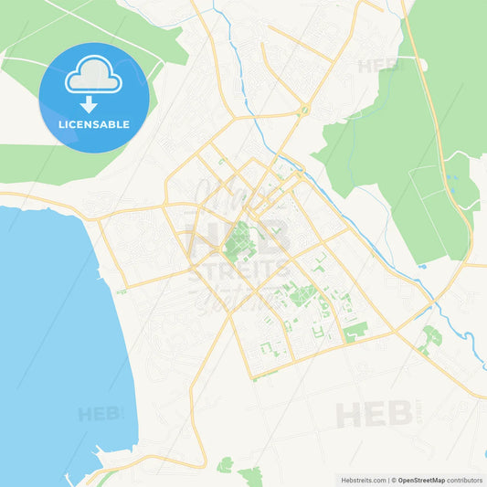 Magadan, Russia Vector Map - Classic Colors
