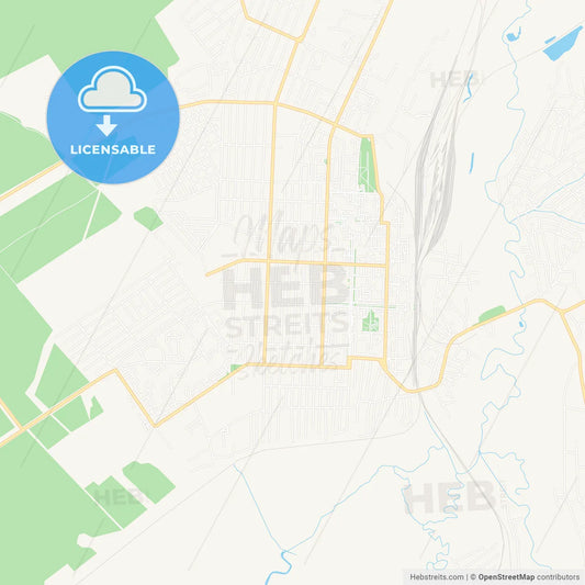 Belovo, Russia Vector Map - Classic Colors