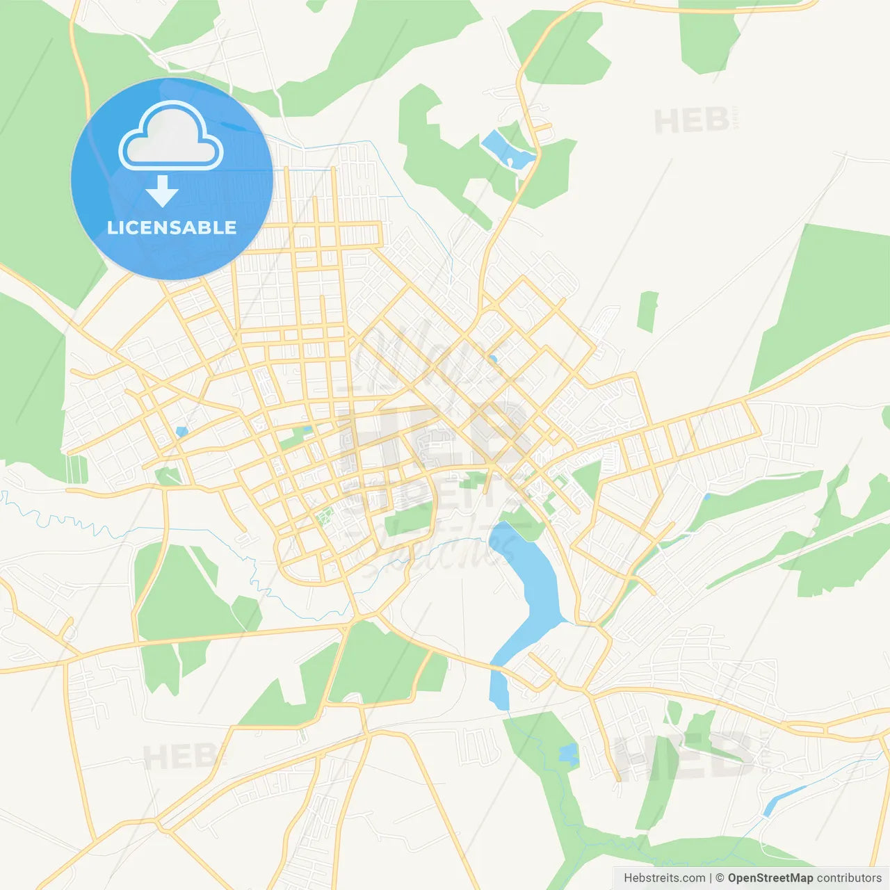 Klintsy, Russia Vector Map - Classic Colors