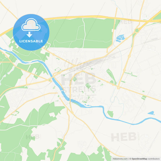 Miranda de Ebro, Spain Vector Map - Classic Colors