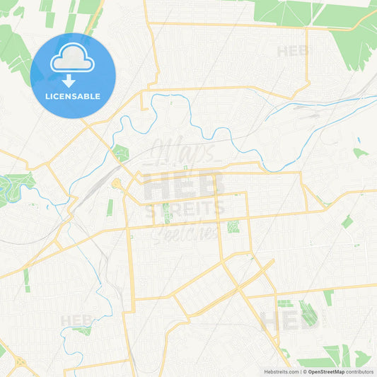 Luhansk, Ukraine Vector Map - Classic Colors