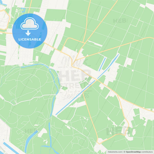 Gros-Enzersdorf, Austria Vector Map - Classic Colors