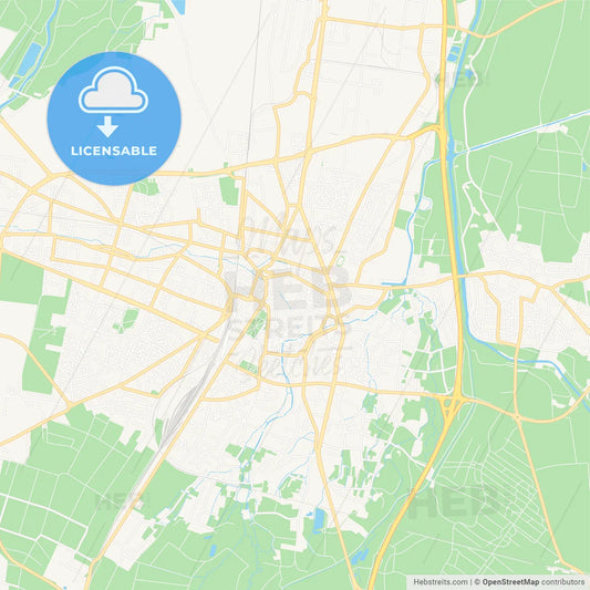 Colmar, France Vector Map - Classic Colors