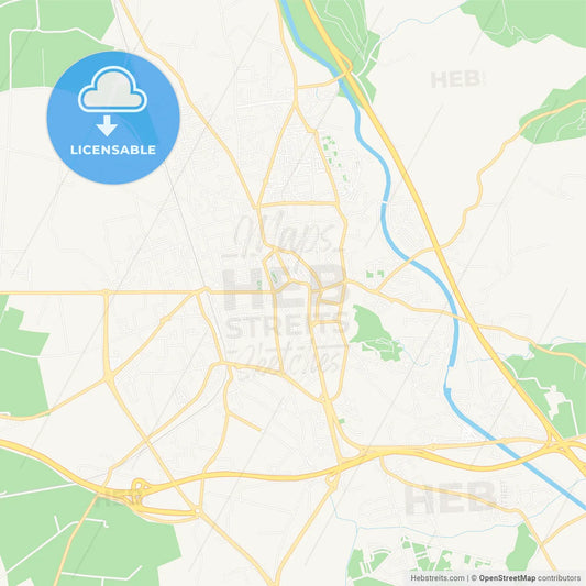 Salon-de-Provence, France Vector Map - Classic Colors