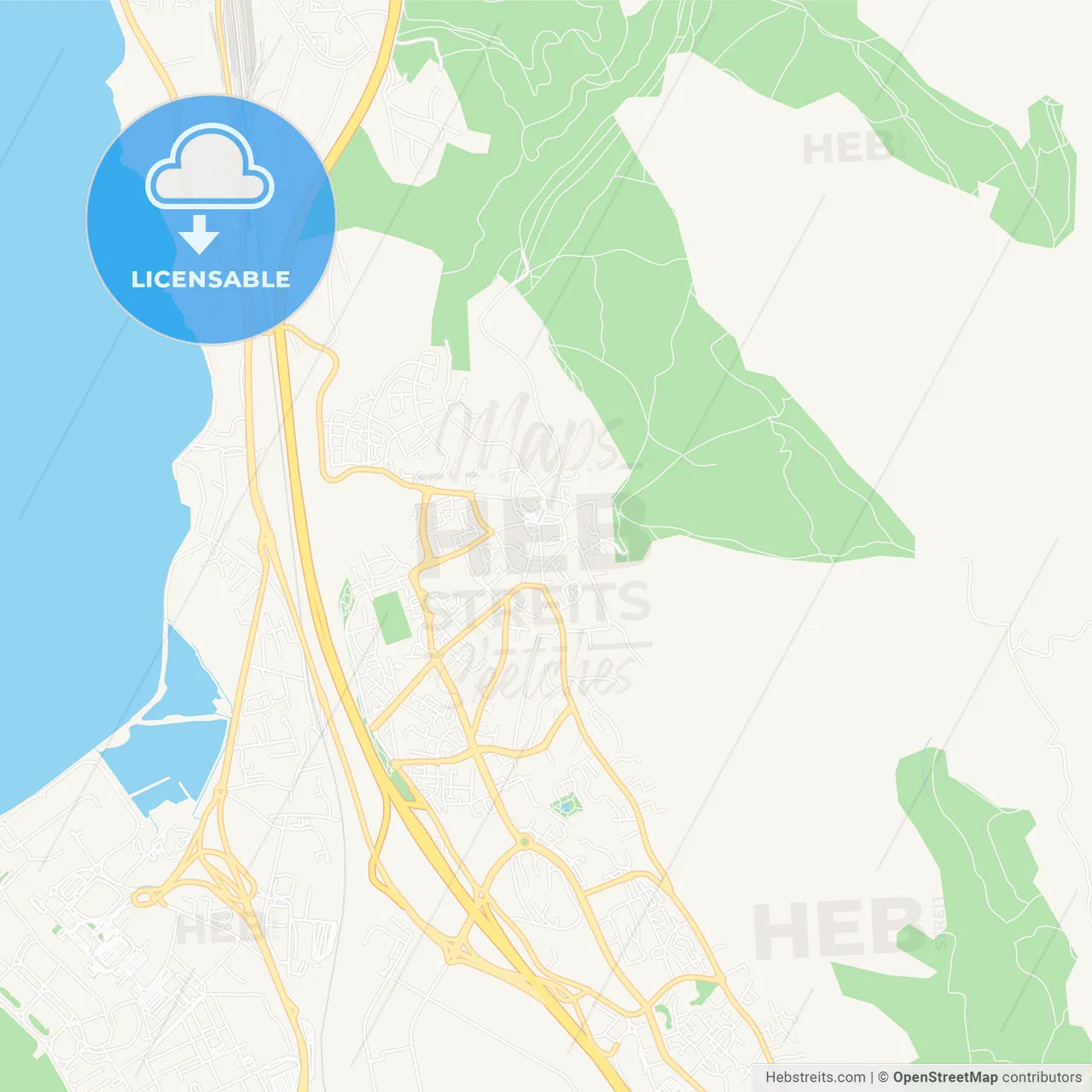 Vitrolles, France Vector Map - Classic Colors