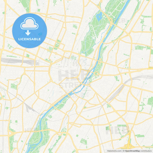 Munchen, Germany Vector Map - Classic Colors
