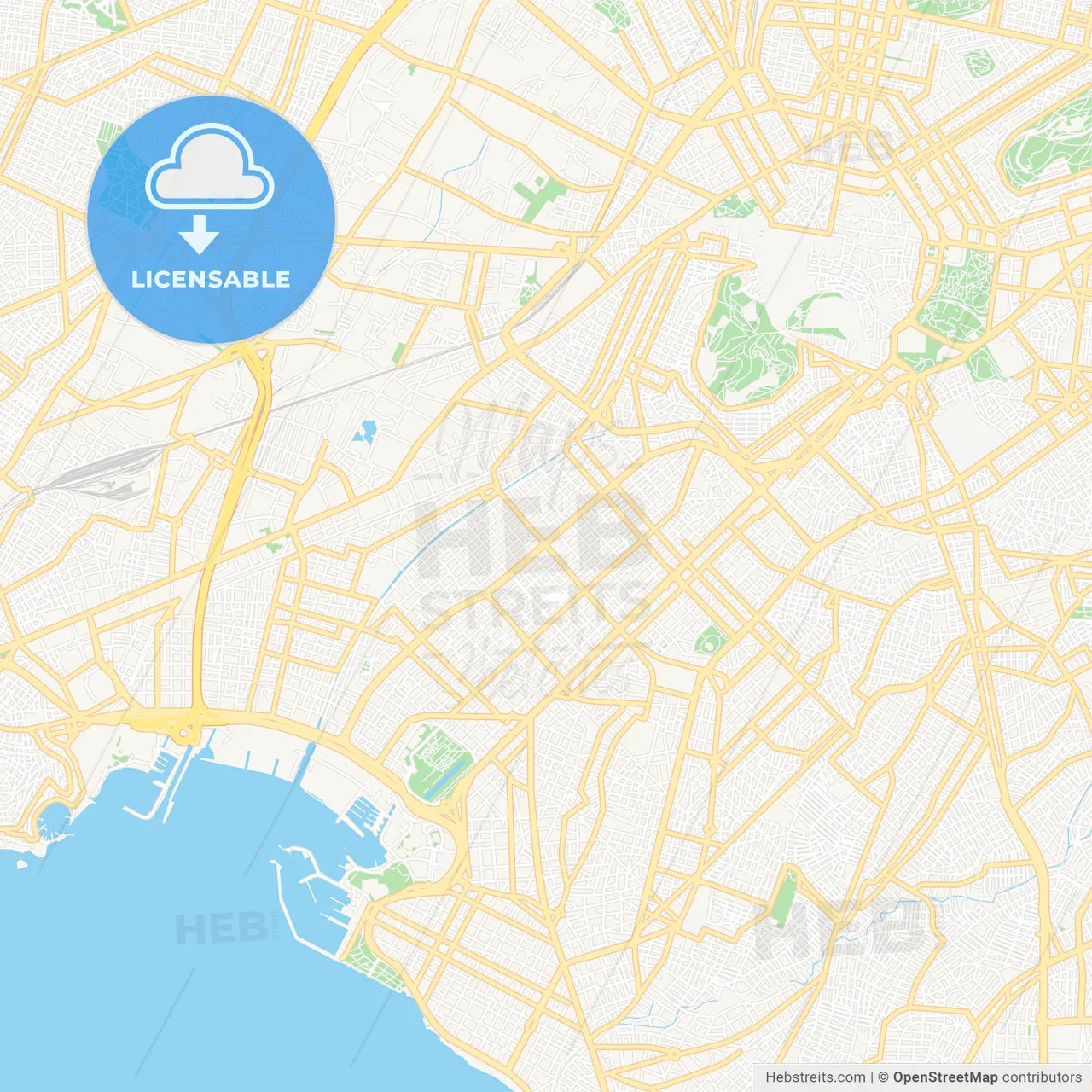 Kallithea, Greece Vector Map - Classic Colors