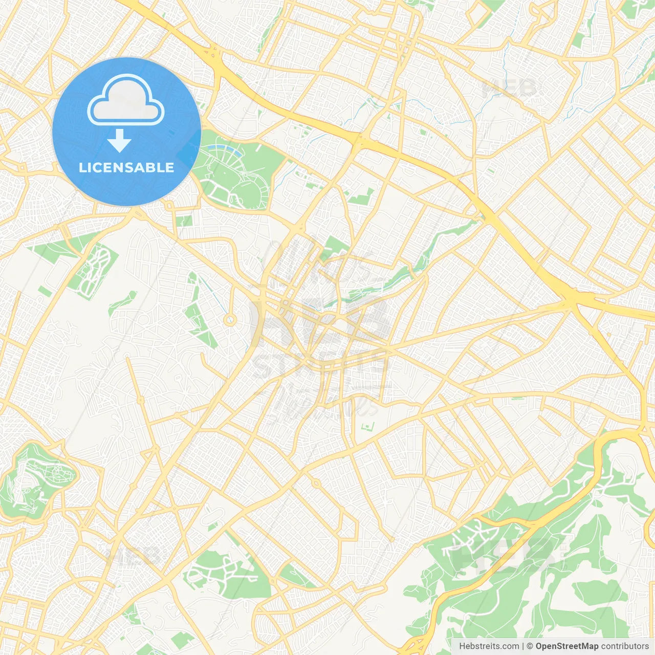 Chalandri, Greece Vector Map - Classic Colors