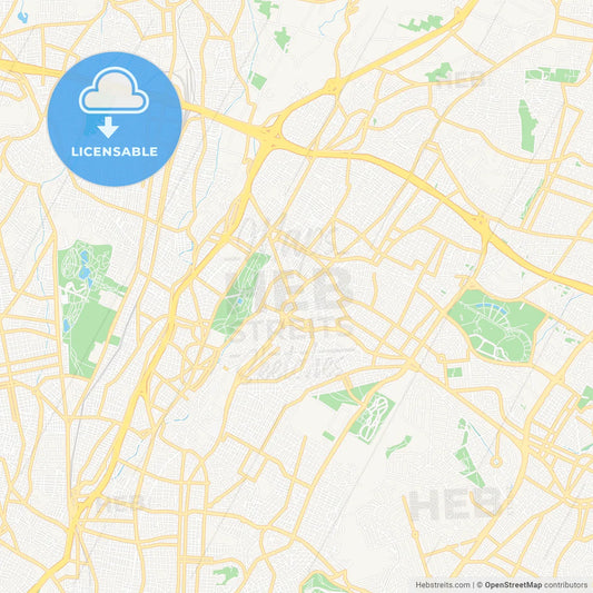 Nea Ionia, Greece Vector Map - Classic Colors