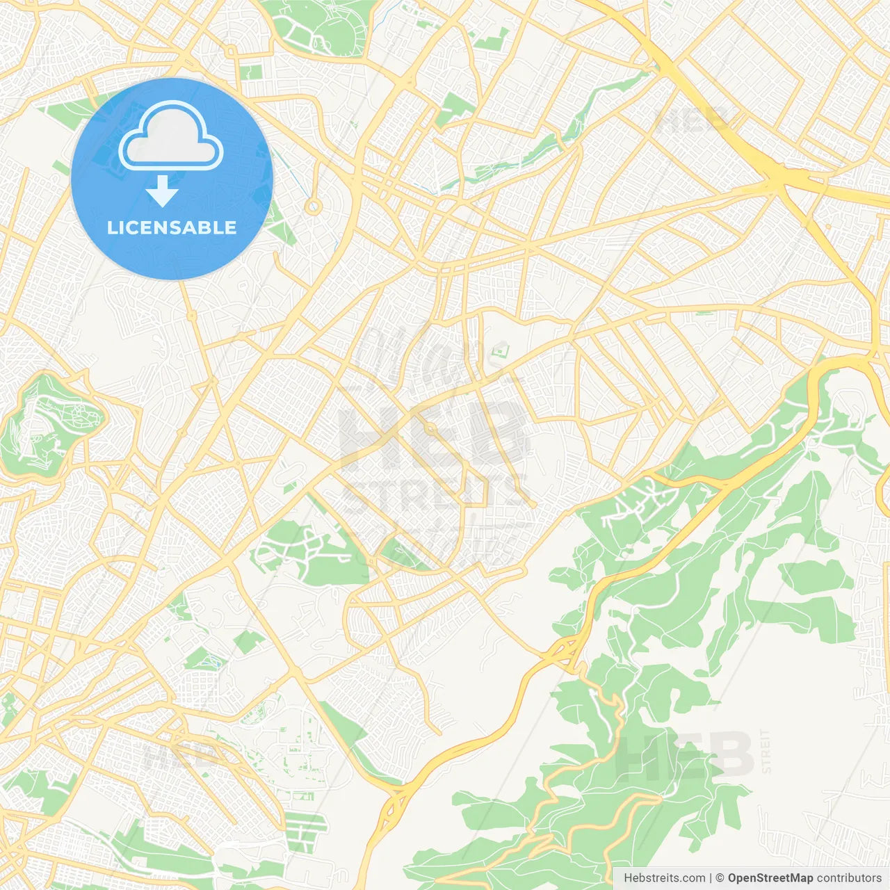 Cholargos, Greece Vector Map - Classic Colors