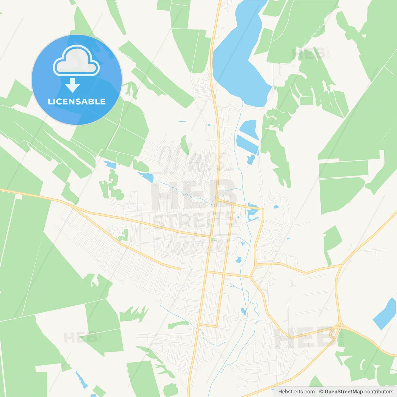 Comrat, Moldova Vector Map - Classic Colors