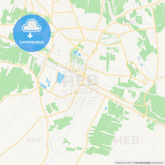 Ostrowiec Swietokrzyski, Poland Vector Map - Classic Colors