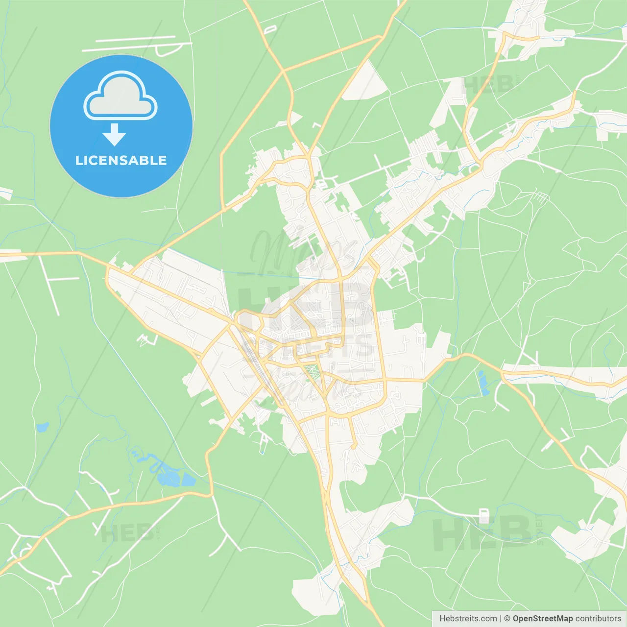 Miercurea Ciuc, Romania Vector Map - Classic Colors