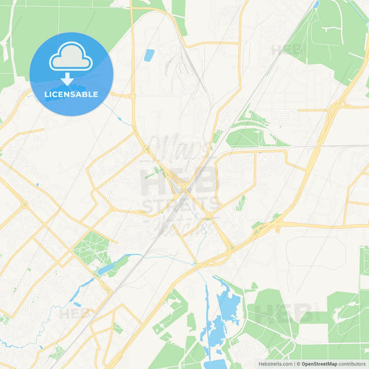 Mytishchi, Russia Vector Map - Classic Colors