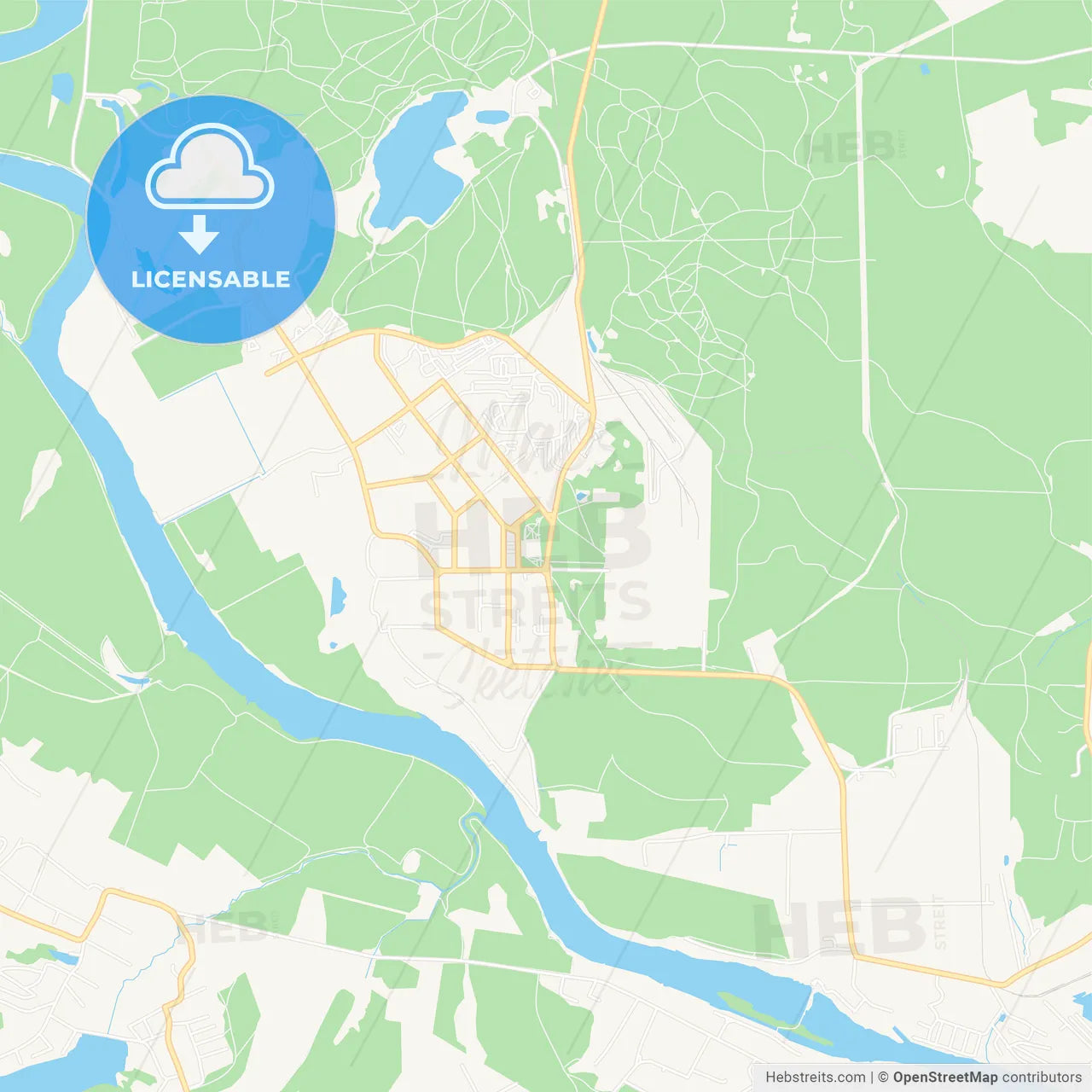 Lytkarino, Russia Vector Map - Classic Colors