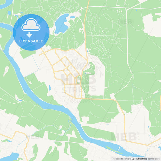 Lytkarino, Russia Vector Map - Classic Colors