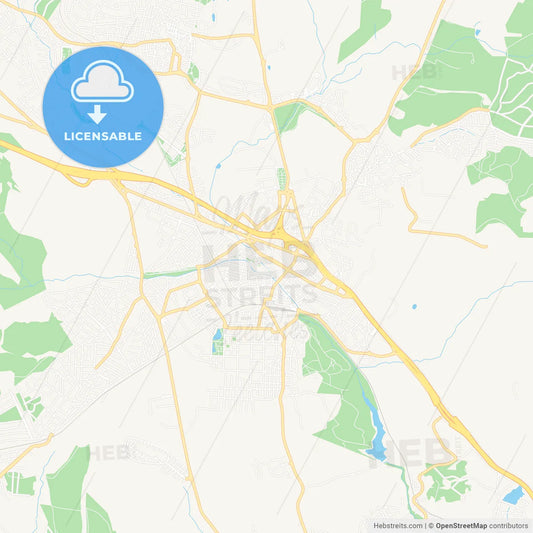 Collado-Villalba, Spain Vector Map - Classic Colors