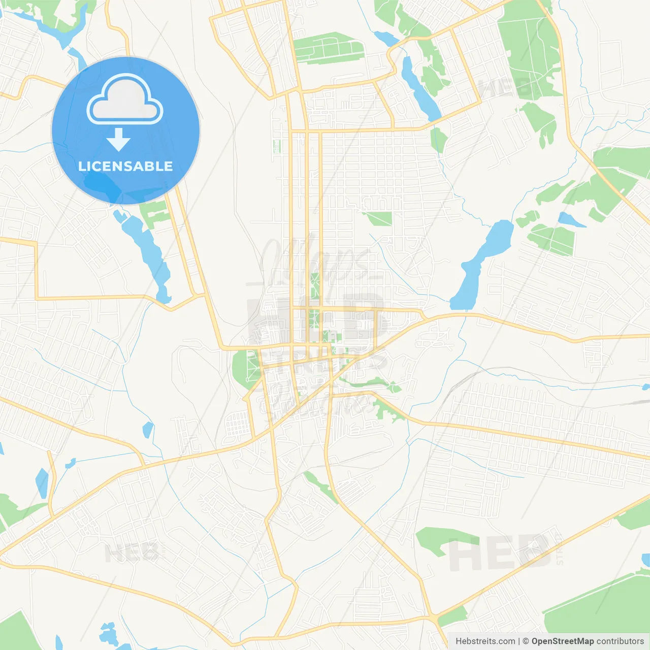 Makiivka, Ukraine Vector Map - Classic Colors