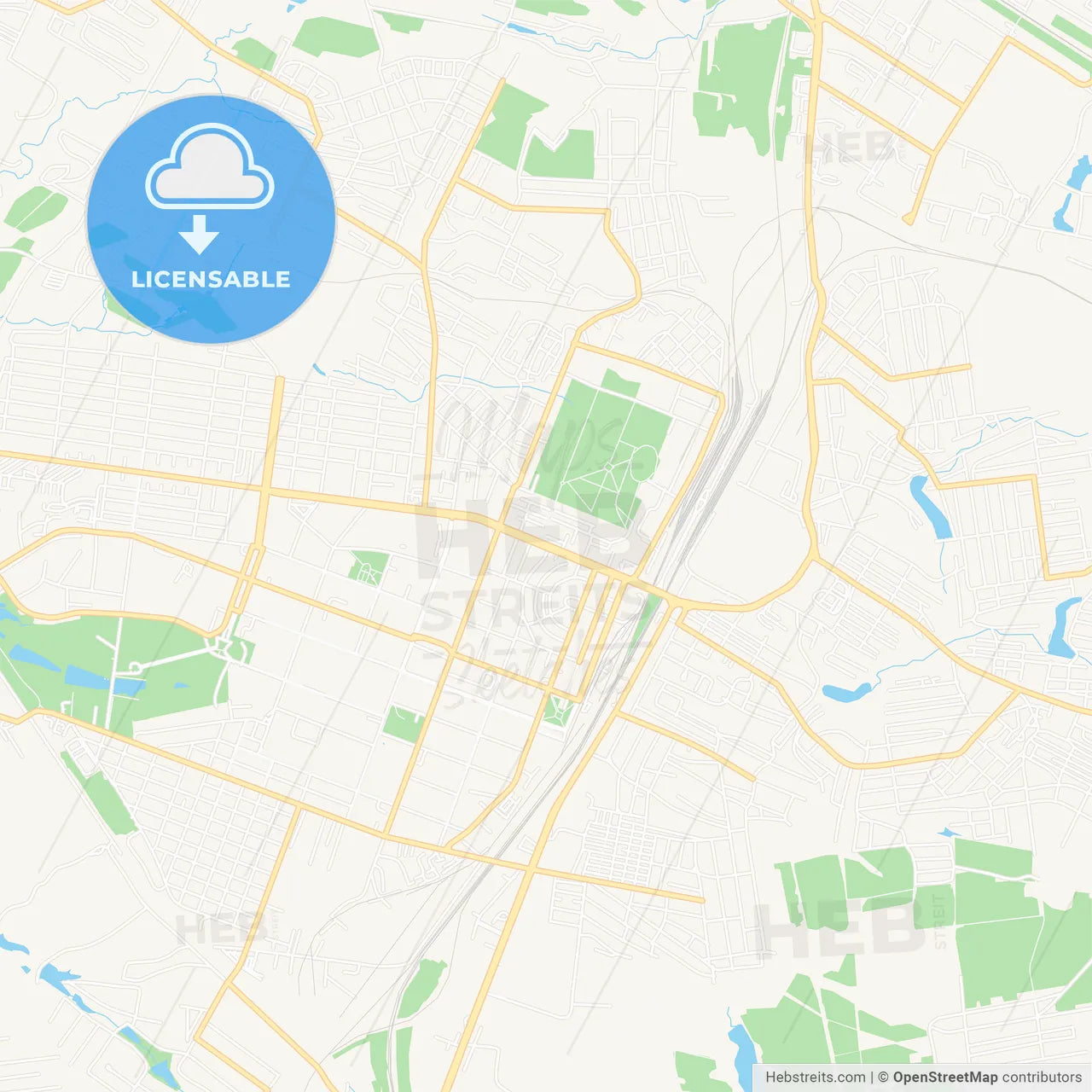 Horlivka, Ukraine Vector Map - Classic Colors