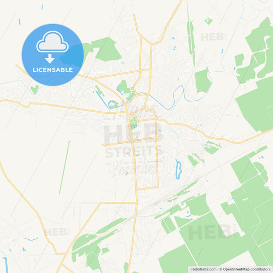 Nizhyn, Ukraine Vector Map - Classic Colors