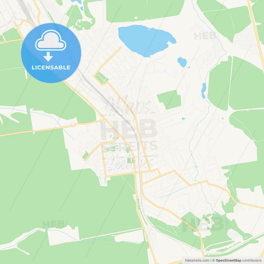 Avdiivka, Ukraine Vector Map - Classic Colors